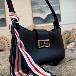 Kate Spade Bag Reegan Black Saffiano Leather Small Shoulder Bag